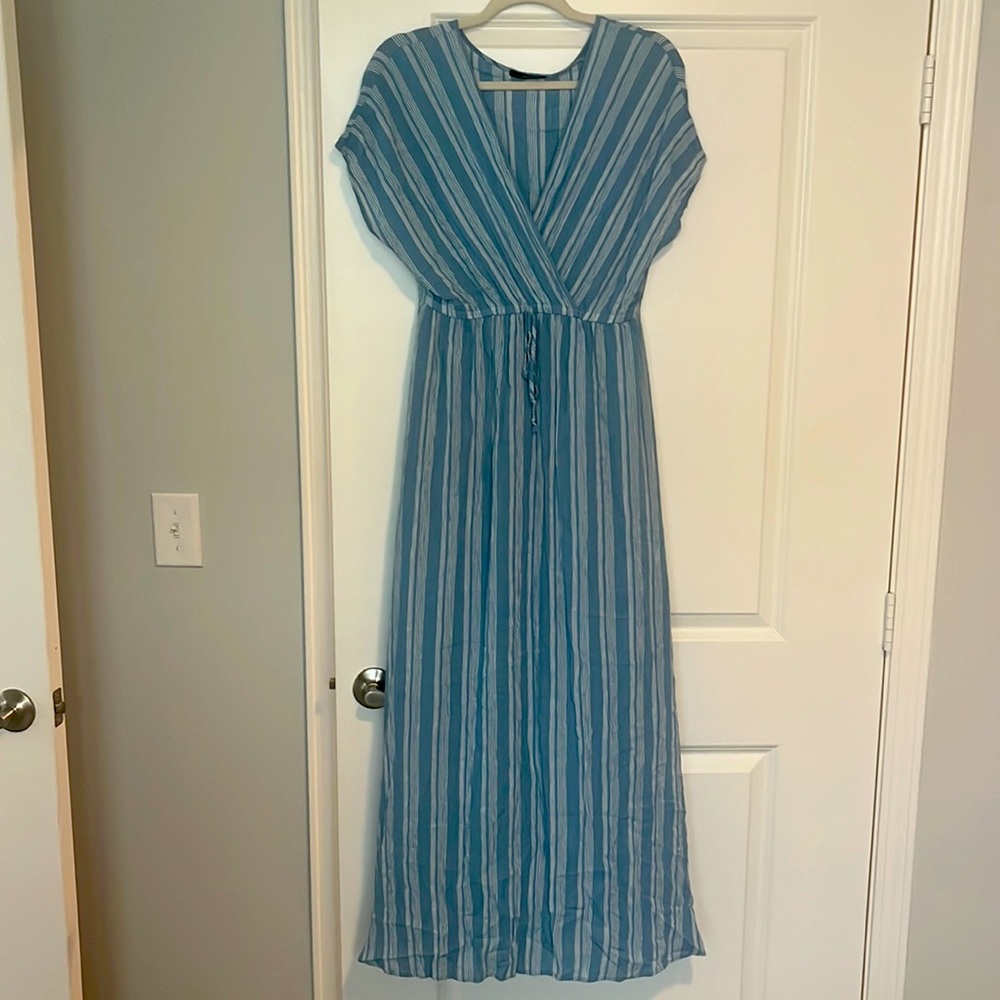 Blue striped dress